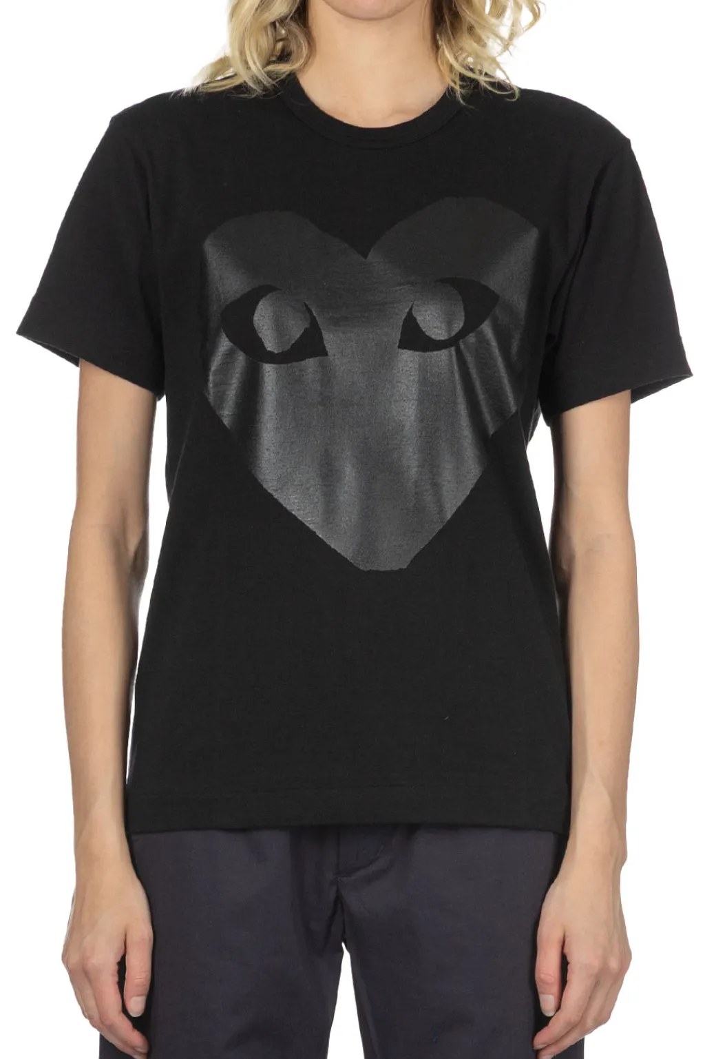 Online Comme Des Garcons Play Unisex Black Heart T-Shirt - Black x Black