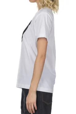 Best Comme Des Garcons Play Unisex Black Heart T-Shirt - White x Black