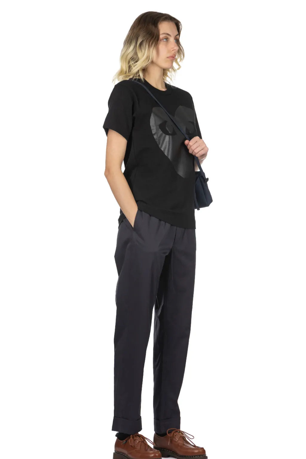 Online Comme Des Garcons Play Unisex Black Heart T-Shirt - Black x Black