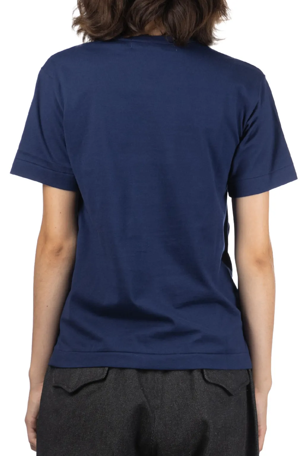 Outlet Comme Des Garcons Play Unisex Gold Heart T-Shirt - Navy