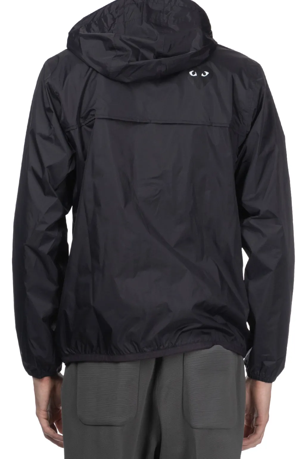 Hot Comme Des Garcons Play Unisex K-WAY Hoodie Full Zip - Black