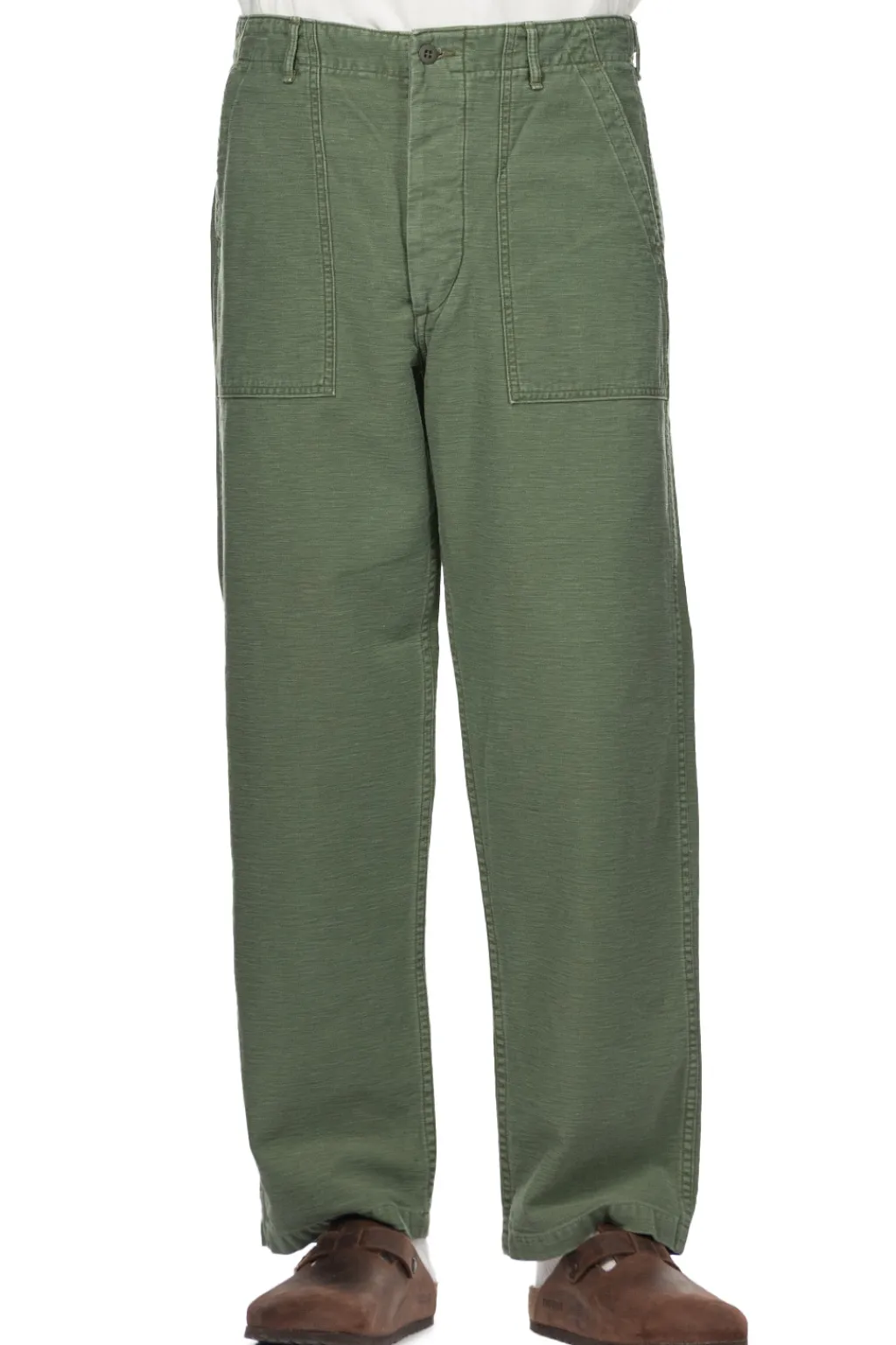 Sale OrSlow US Army Fatigue Pants Used Wash - Green