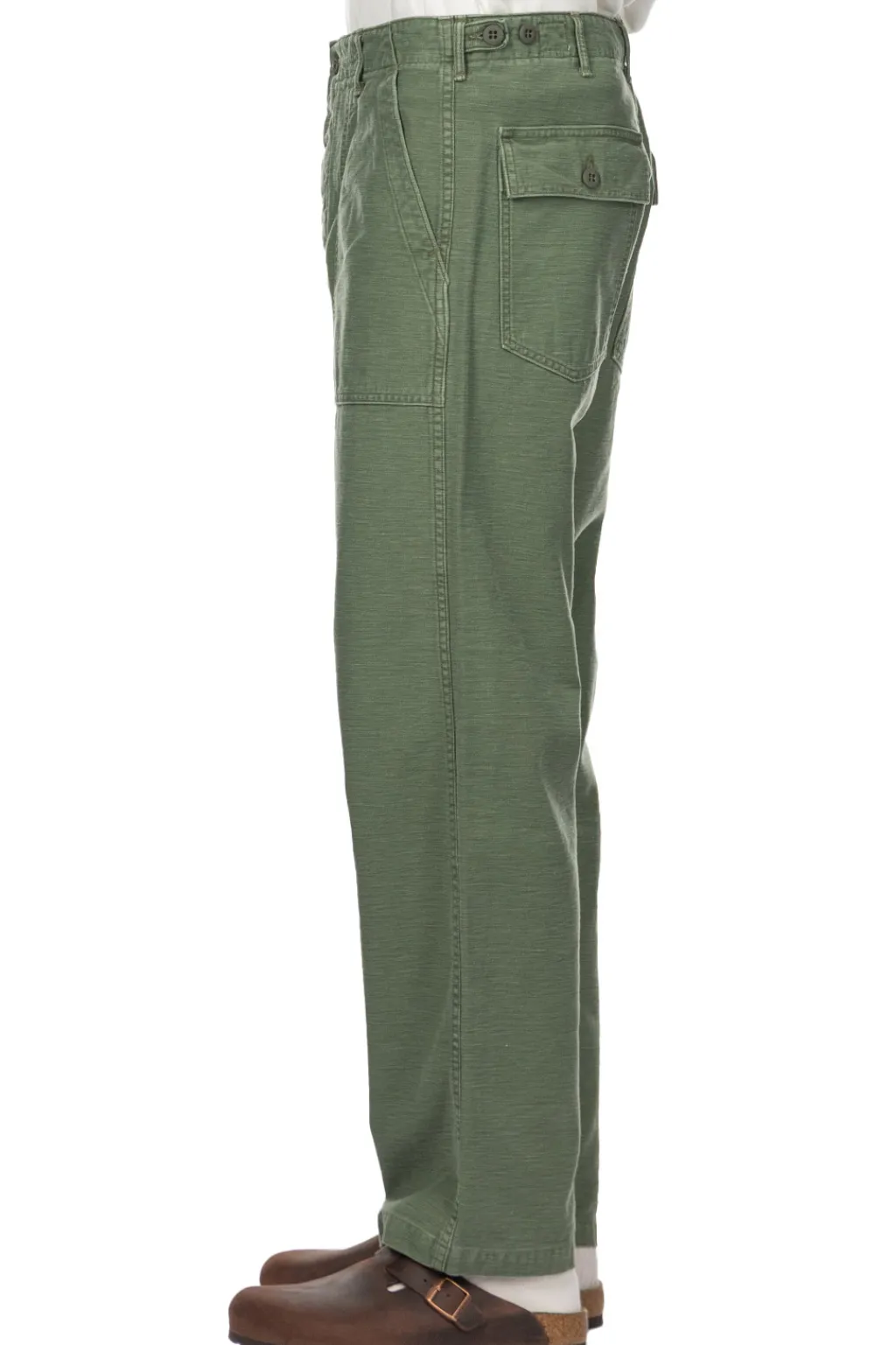 Sale OrSlow US Army Fatigue Pants Used Wash - Green