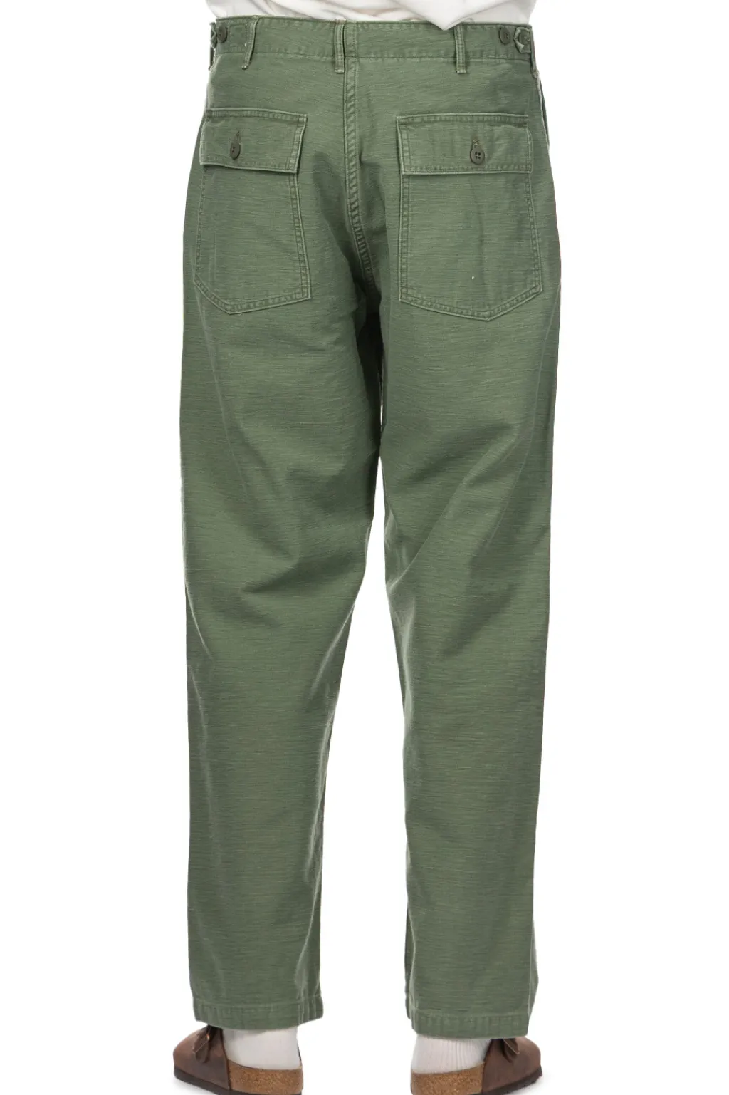 Sale OrSlow US Army Fatigue Pants Used Wash - Green
