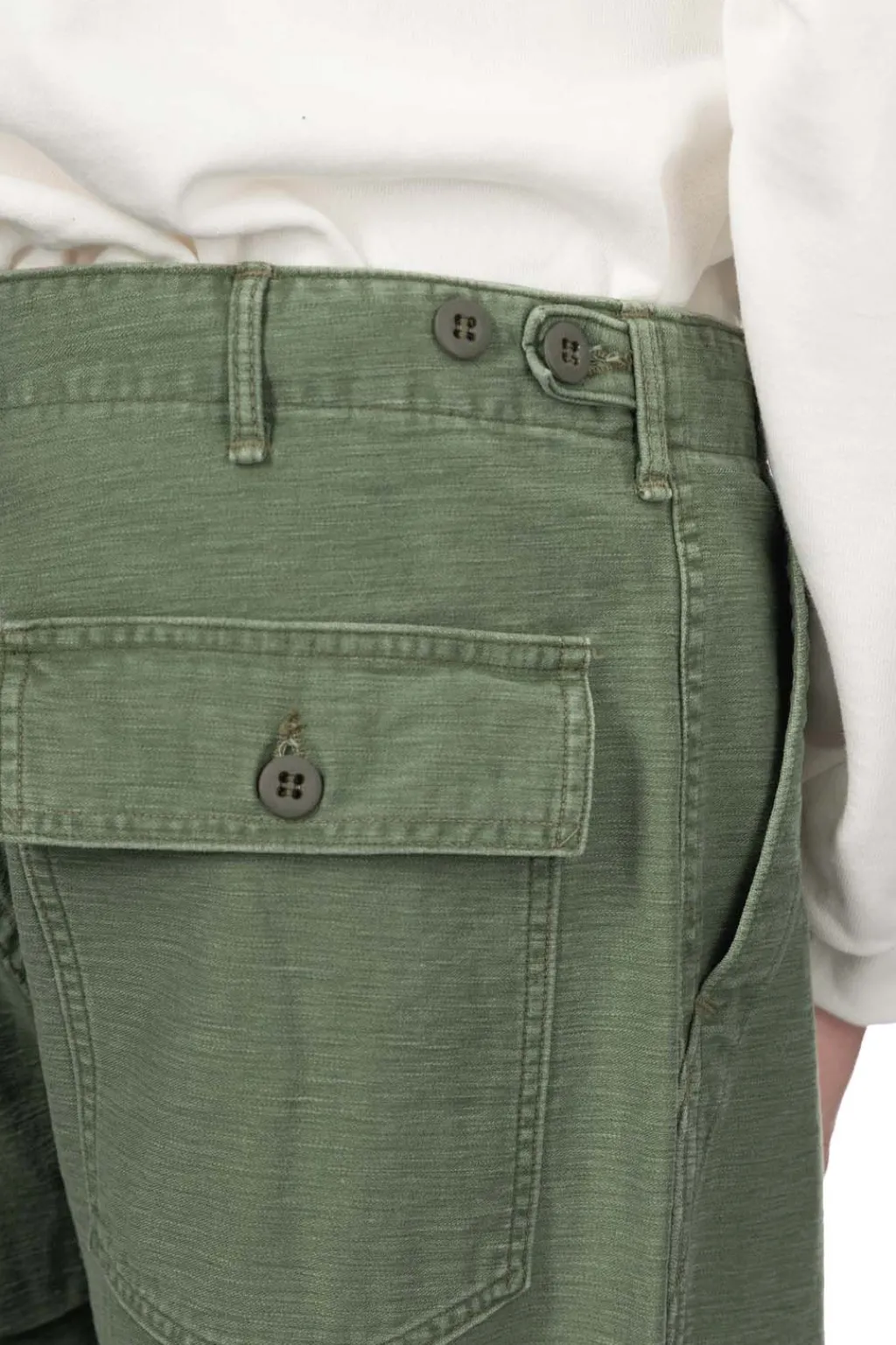 Sale OrSlow US Army Fatigue Pants Used Wash - Green