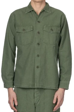 Online OrSlow US Army Fatigue Shirt (Vintage Washed) - Green Used