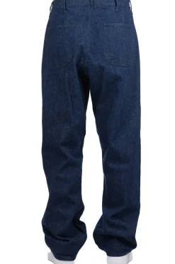 Best OrSlow US Navy Denim Utility Pants - One Wash