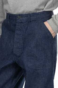 Sale OrSlow US Navy Denim Utility Pants - One Wash