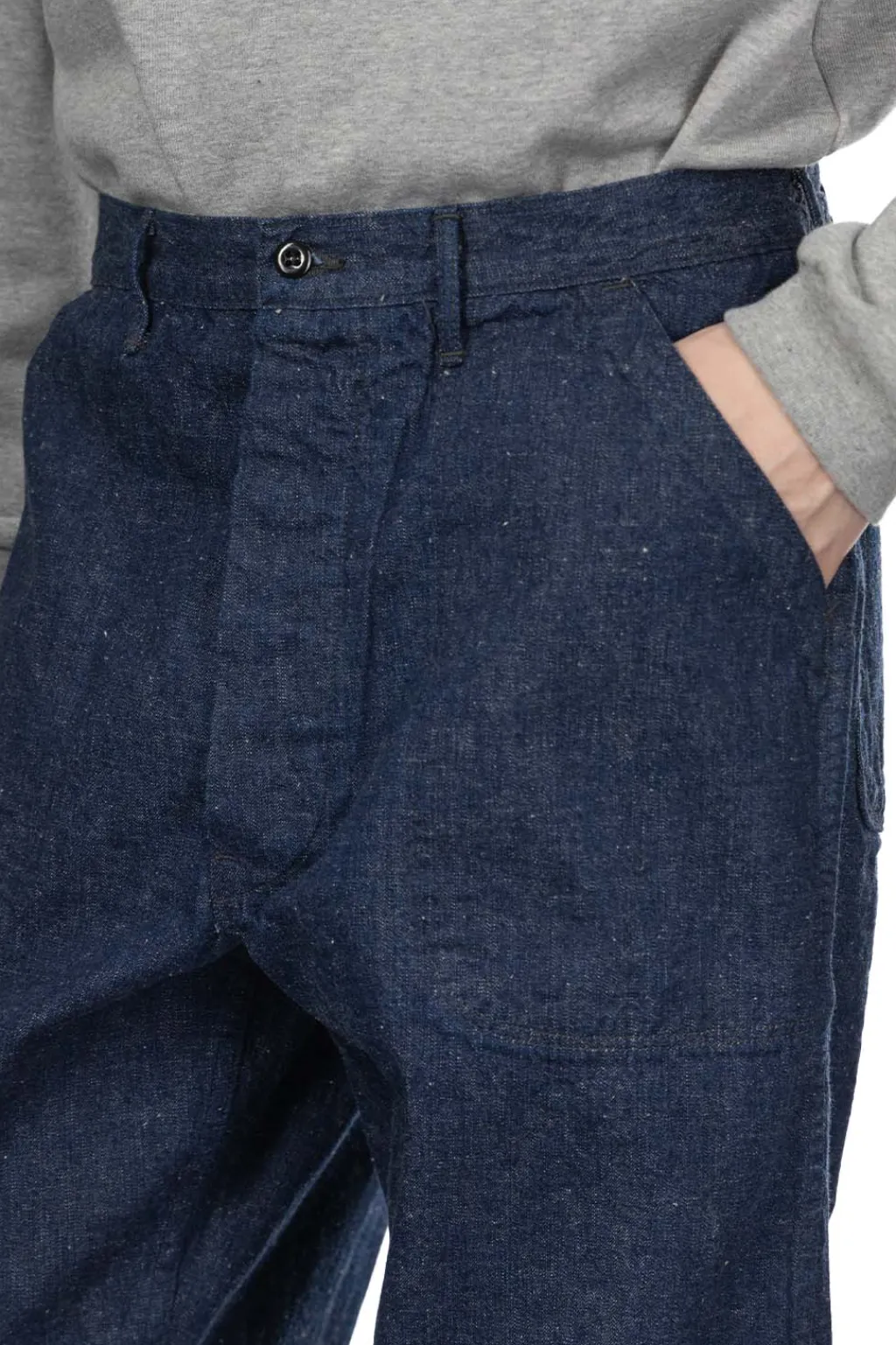Sale OrSlow US Navy Denim Utility Pants - One Wash