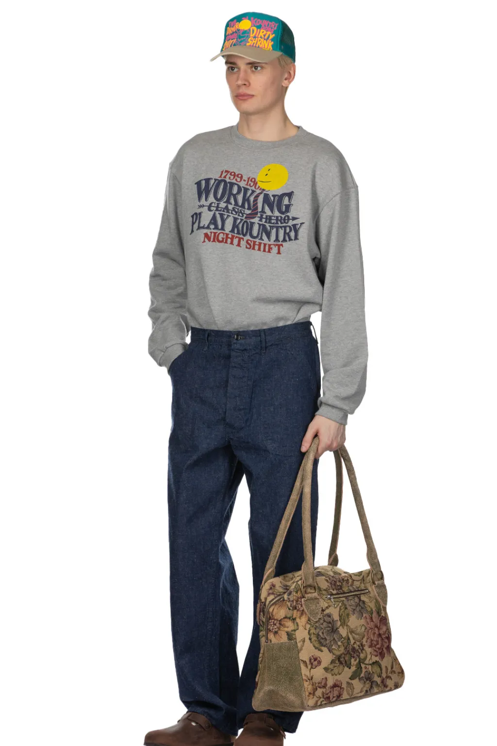 Sale OrSlow US Navy Denim Utility Pants - One Wash
