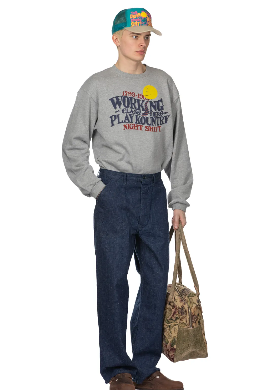 Sale OrSlow US Navy Denim Utility Pants - One Wash