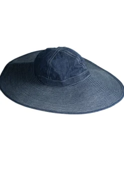 New OrSlow US Navy Wide Brim Hat - Denim One Wash
