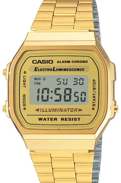 New G-Shock By Casio Vintage Digital Mens Watch - Gold