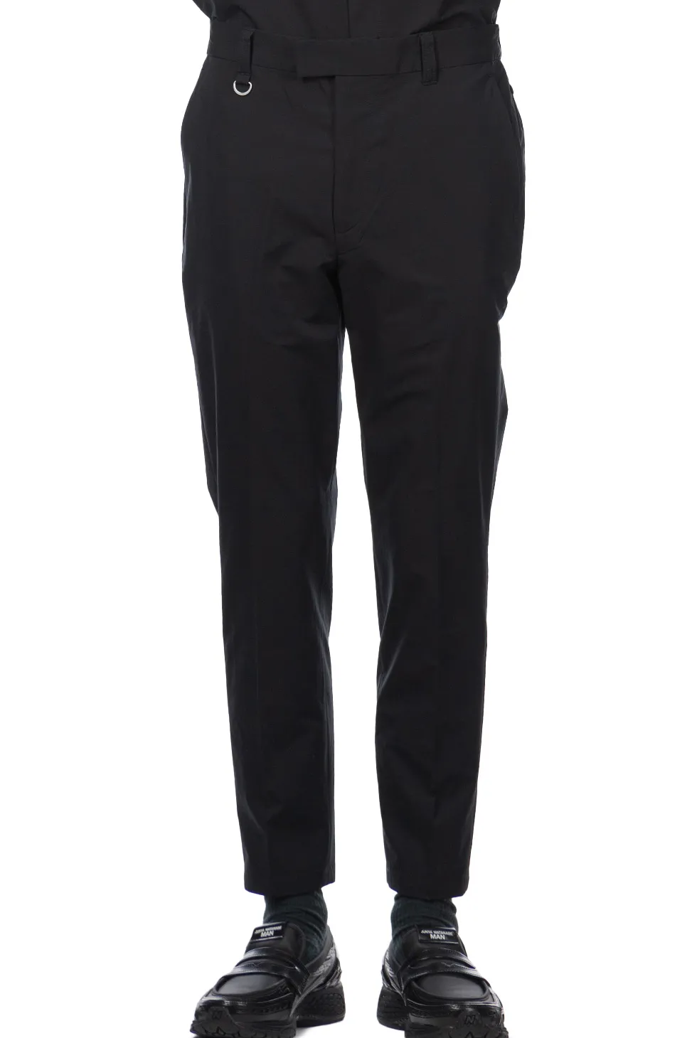 Outlet SOPHNET 4Way Stretch Shirring Slim Fit Slacks - Black