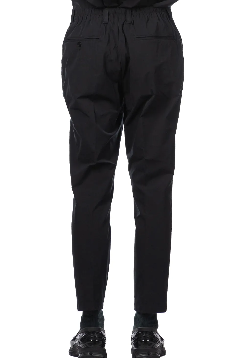 Outlet SOPHNET 4Way Stretch Shirring Slim Fit Slacks - Black