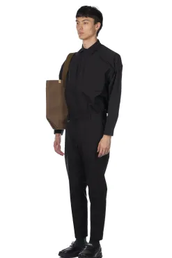 Outlet SOPHNET 4Way Stretch Shirring Slim Fit Slacks - Black