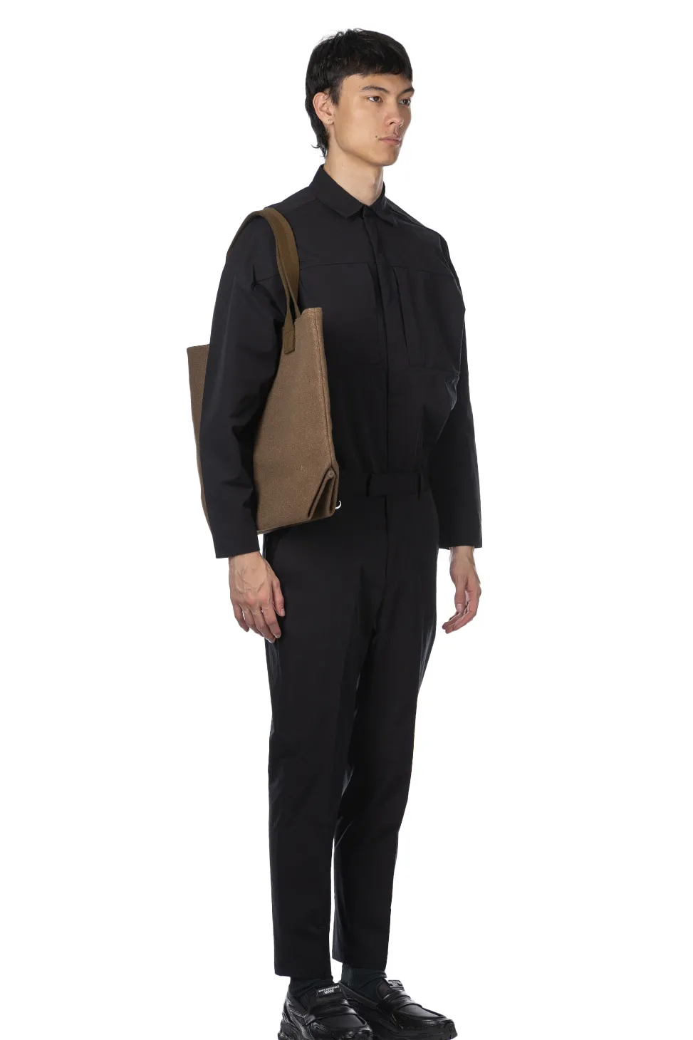 Outlet SOPHNET 4Way Stretch Shirring Slim Fit Slacks - Black