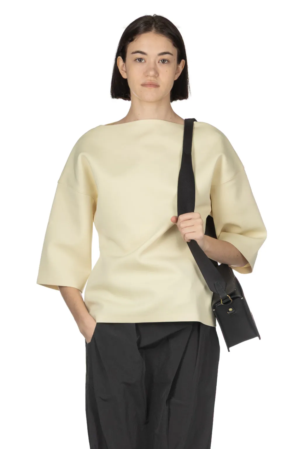 New AURALEE Wetsuit Jersey Boat Neck Pullover