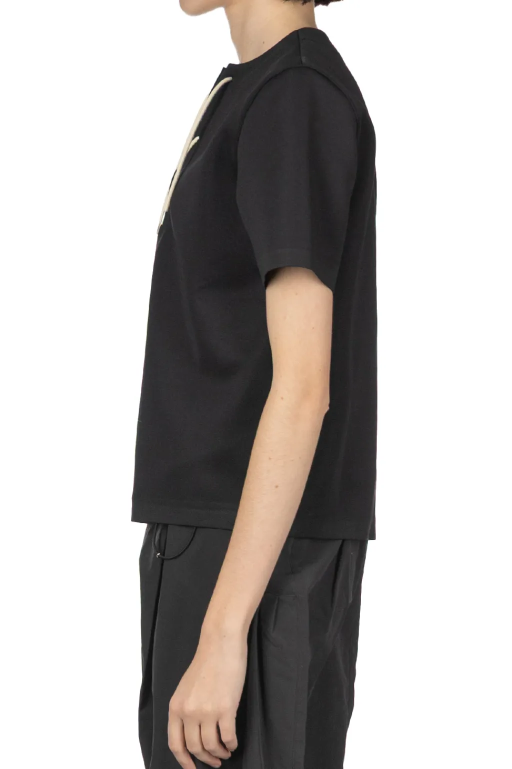 Best AURALEE Wetsuit Jersey Lace Up Tee - Dark Navy