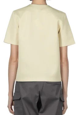 Discount AURALEE Wetsuit Jersey Lace Up Tee - Ivory Beige