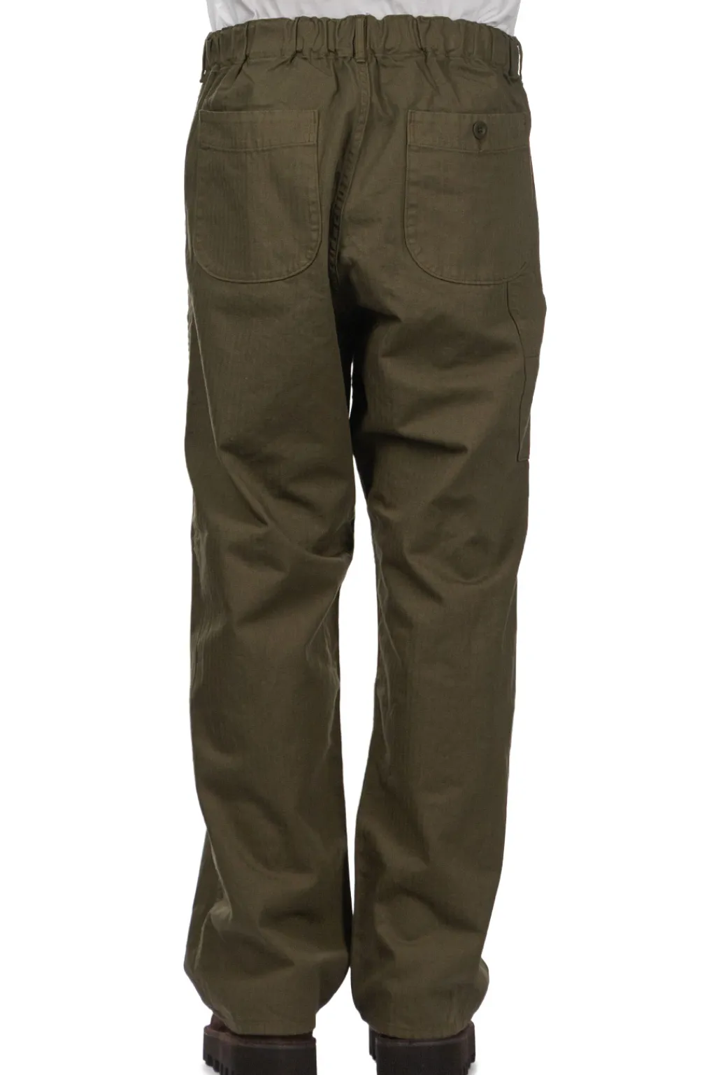 Best OrSlow Wide Fit French Work Pants - Army Green