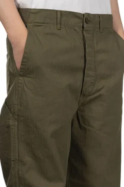 Best OrSlow Wide Fit French Work Pants - Army Green