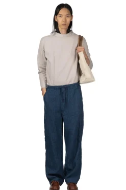Sale OrSlow Wide Fit New Yorker - Indigo Check