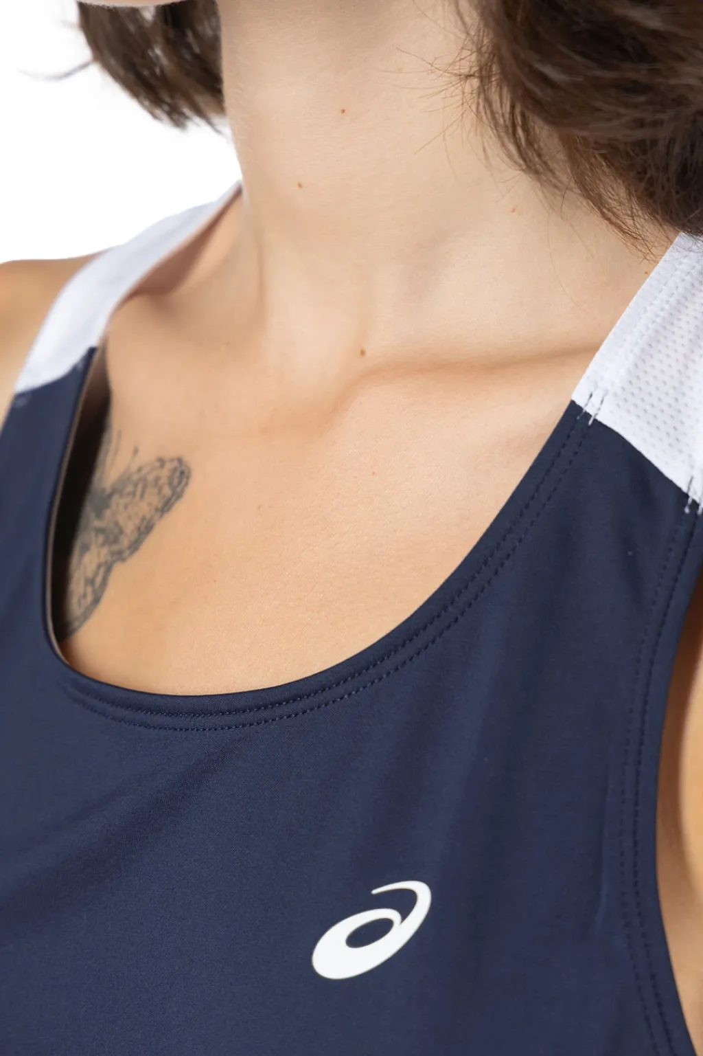 Hot Asics Women Court Tank - Midnight x Brilliant White