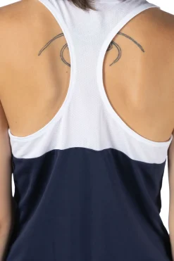 Hot Asics Women Court Tank - Midnight x Brilliant White
