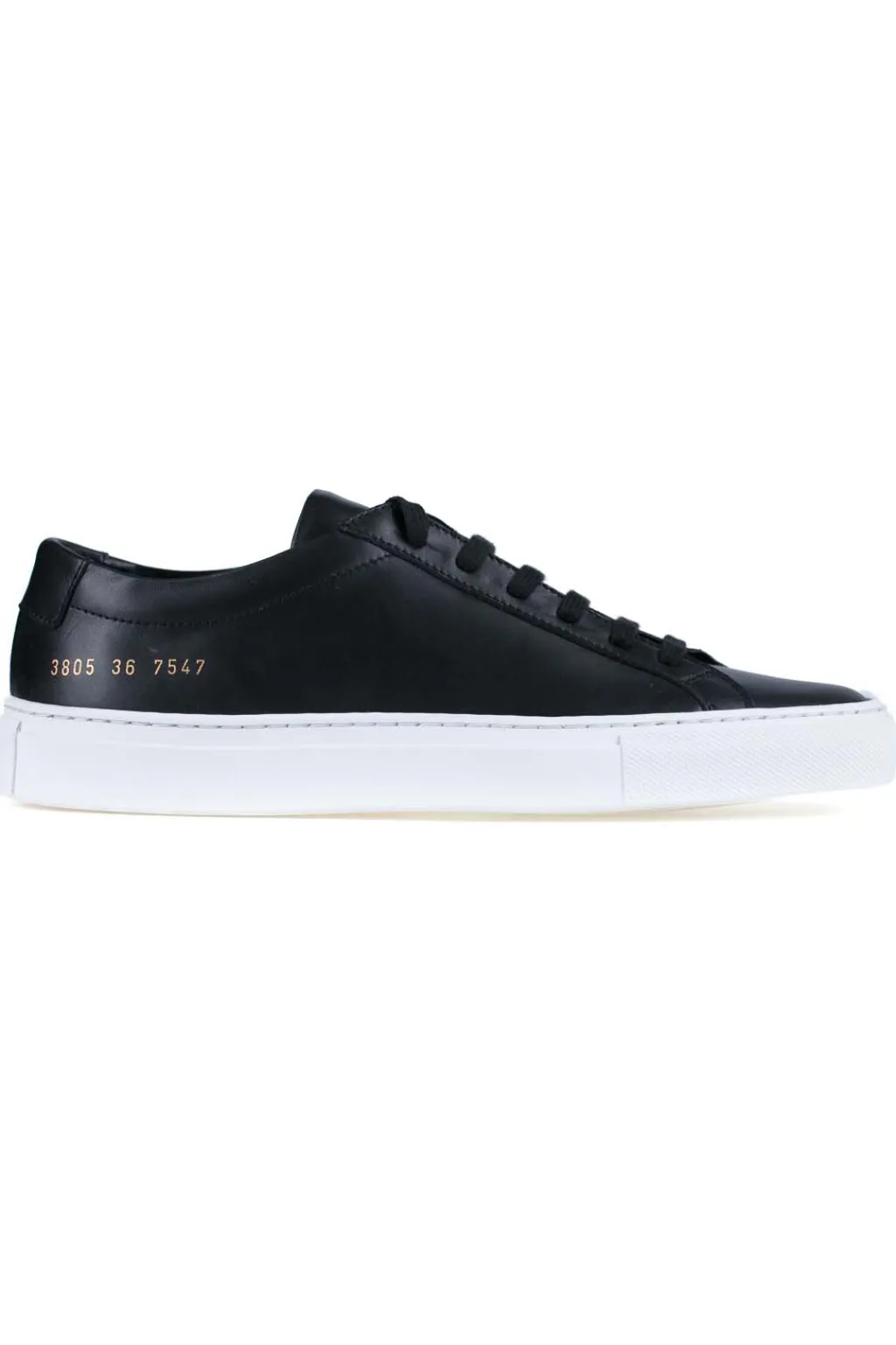 Clearance Common Projects Women's Original Achilles Low Black with White Sole