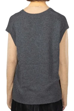 Outlet AURALEE Wool Cahsmere Silk Knit Vest - Grey