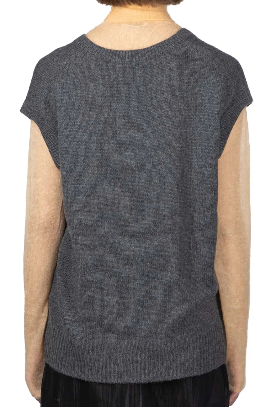 Outlet AURALEE Wool Cahsmere Silk Knit Vest - Grey