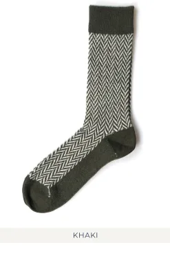 Discount Anonymous Ism Wool Herringbone Crew Socks - 4 Color Choices