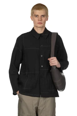 Sale Kaptain Sunshine Work Shirt Jacket - Black Pane