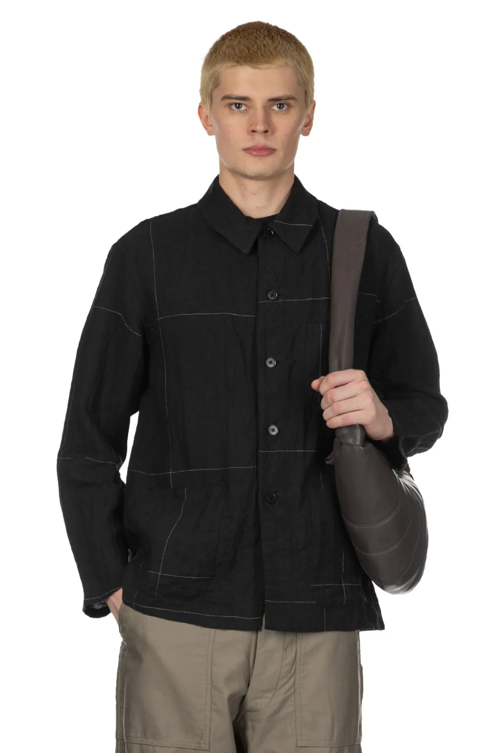 Sale Kaptain Sunshine Work Shirt Jacket - Black Pane