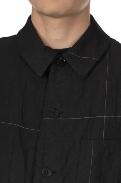 Sale Kaptain Sunshine Work Shirt Jacket - Black Pane