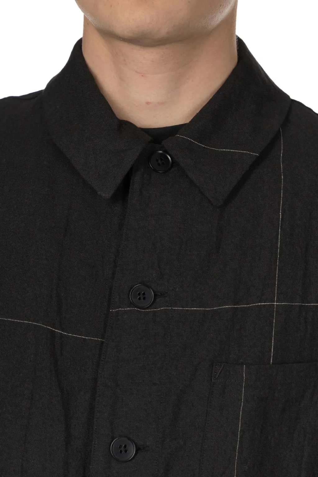 Sale Kaptain Sunshine Work Shirt Jacket - Black Pane