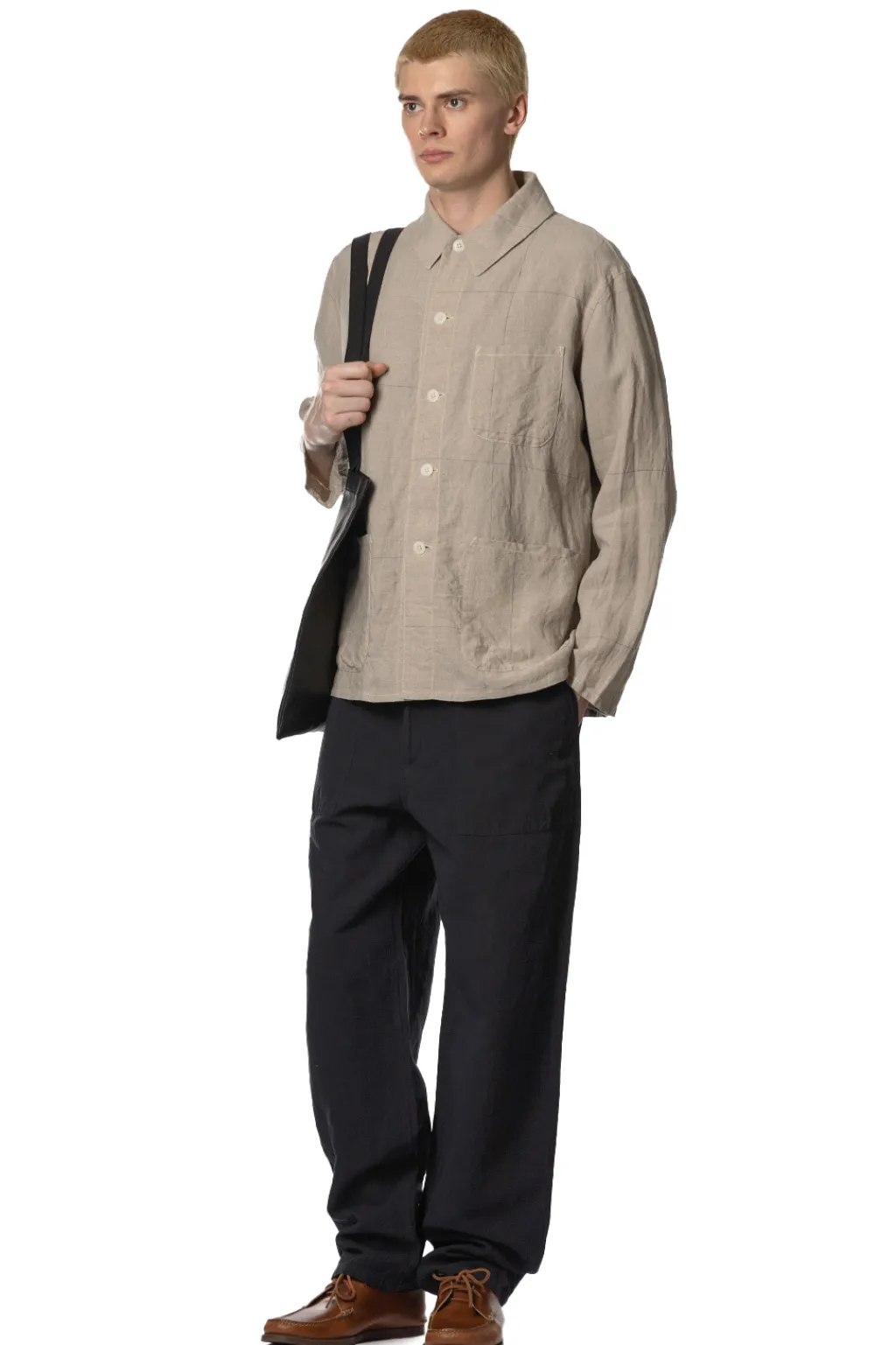 New Kaptain Sunshine Work Shirt Jacket - Natural Pane