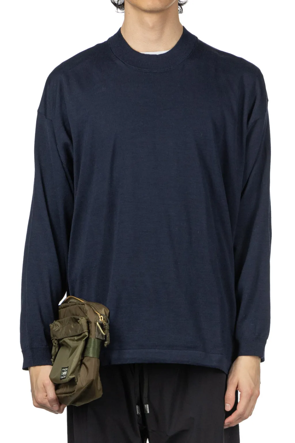 Best Comme Des Garcons Homme Worsted Wool Jersey Sweater - Navy