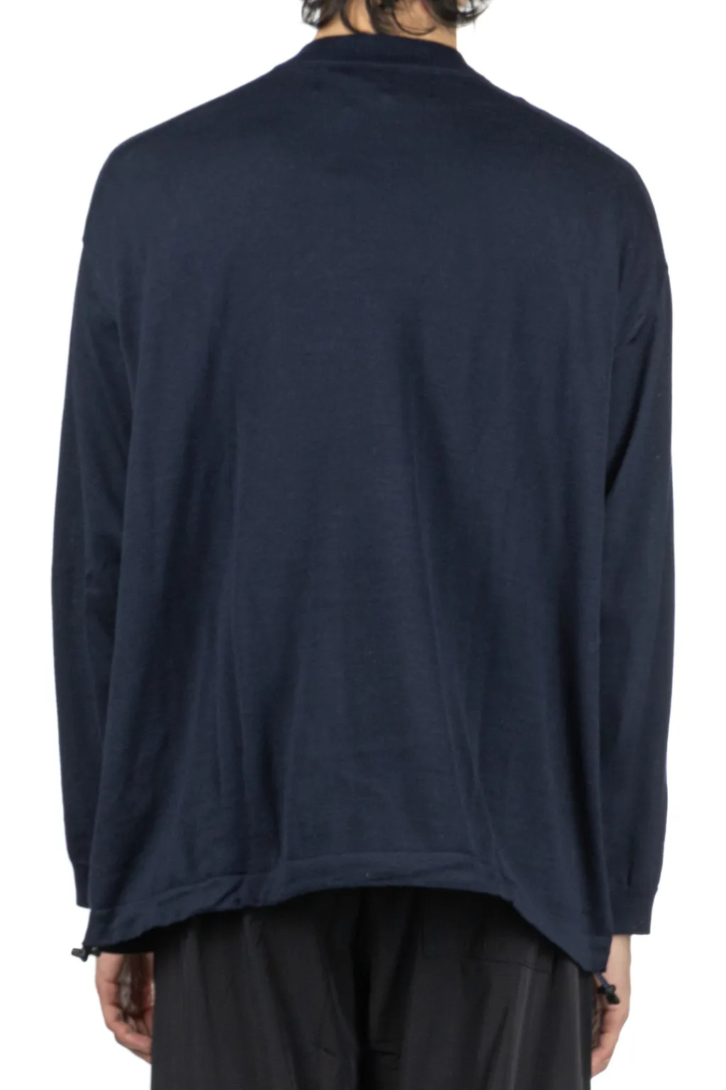 Best Comme Des Garcons Homme Worsted Wool Jersey Sweater - Navy