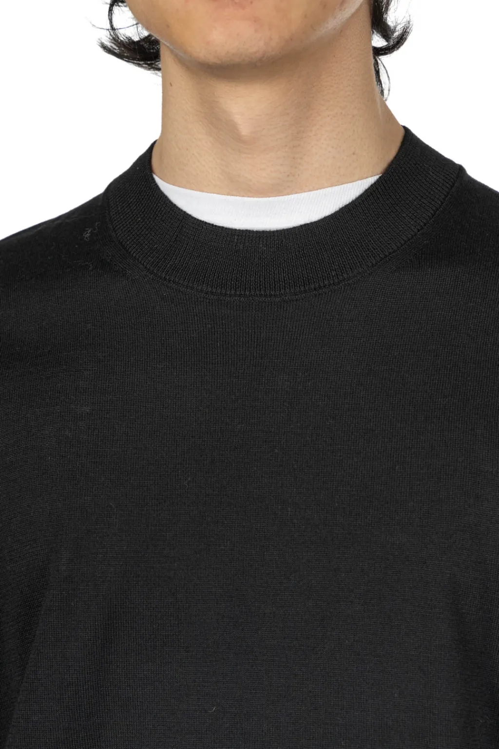 Sale Comme Des Garcons Homme Worsted Wool Jersey Sweater - Black