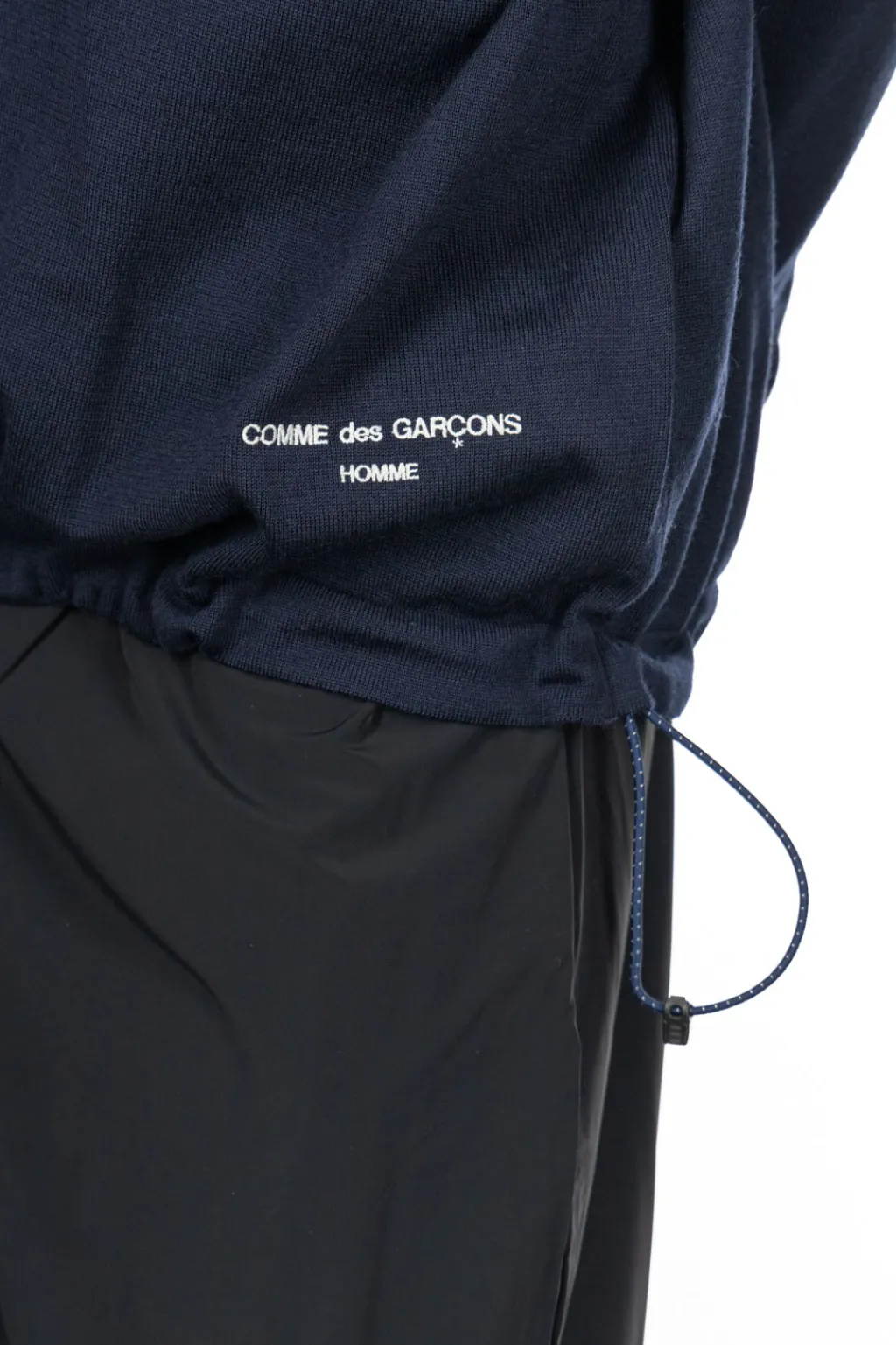 Best Comme Des Garcons Homme Worsted Wool Jersey Sweater - Navy