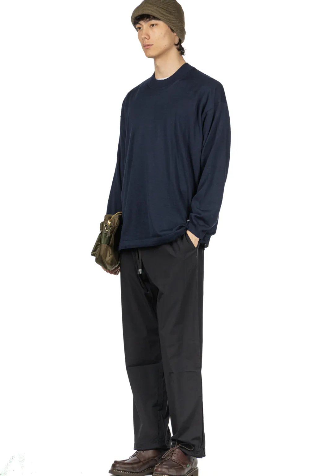 Best Comme Des Garcons Homme Worsted Wool Jersey Sweater - Navy