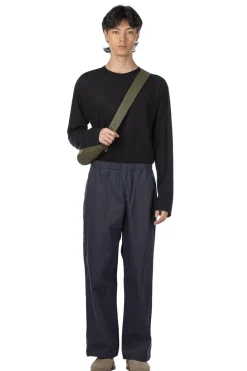 Outlet YLEVE Y : Cotton Poly Twill Easy Trousers - Navy