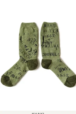 Outlet Kapital 96 Yarns ARMY Graffiti Hole-Punched Socks - 2 Colour Choices