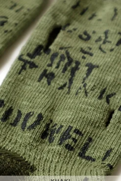 Outlet Kapital 96 Yarns ARMY Graffiti Hole-Punched Socks - 2 Colour Choices