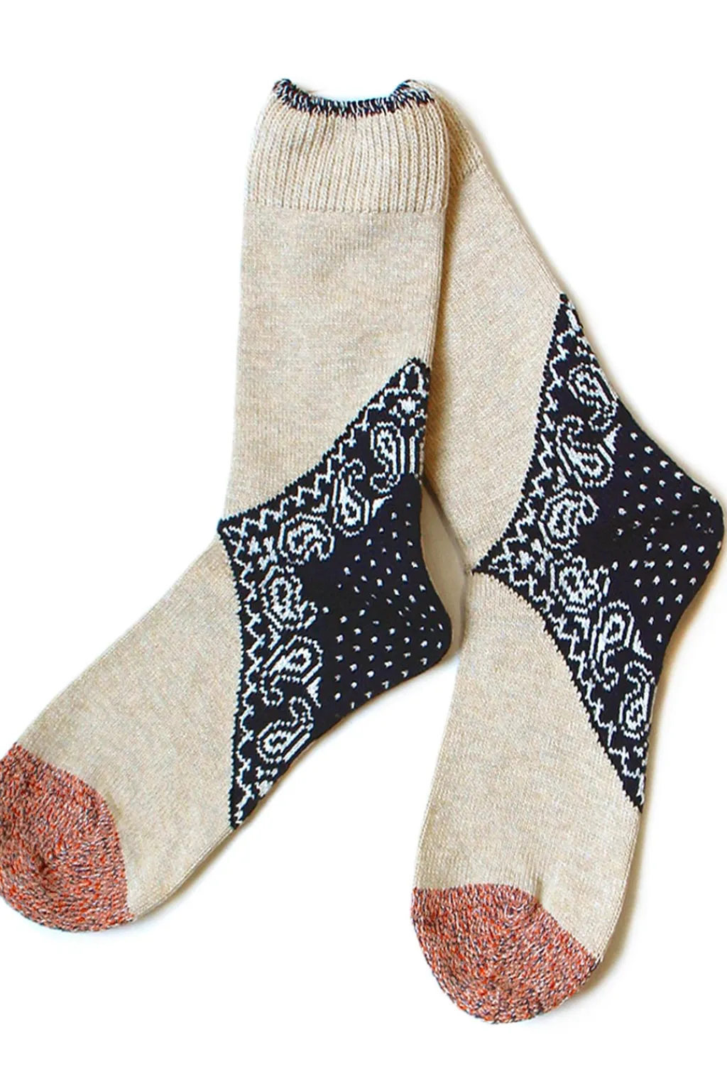 New Kapital 96 Yarns Heel Paisley Bandana Socks - 3 Colour Choices