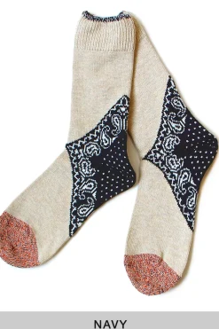 New Kapital 96 Yarns Heel Paisley Bandana Socks - 3 Colour Choices