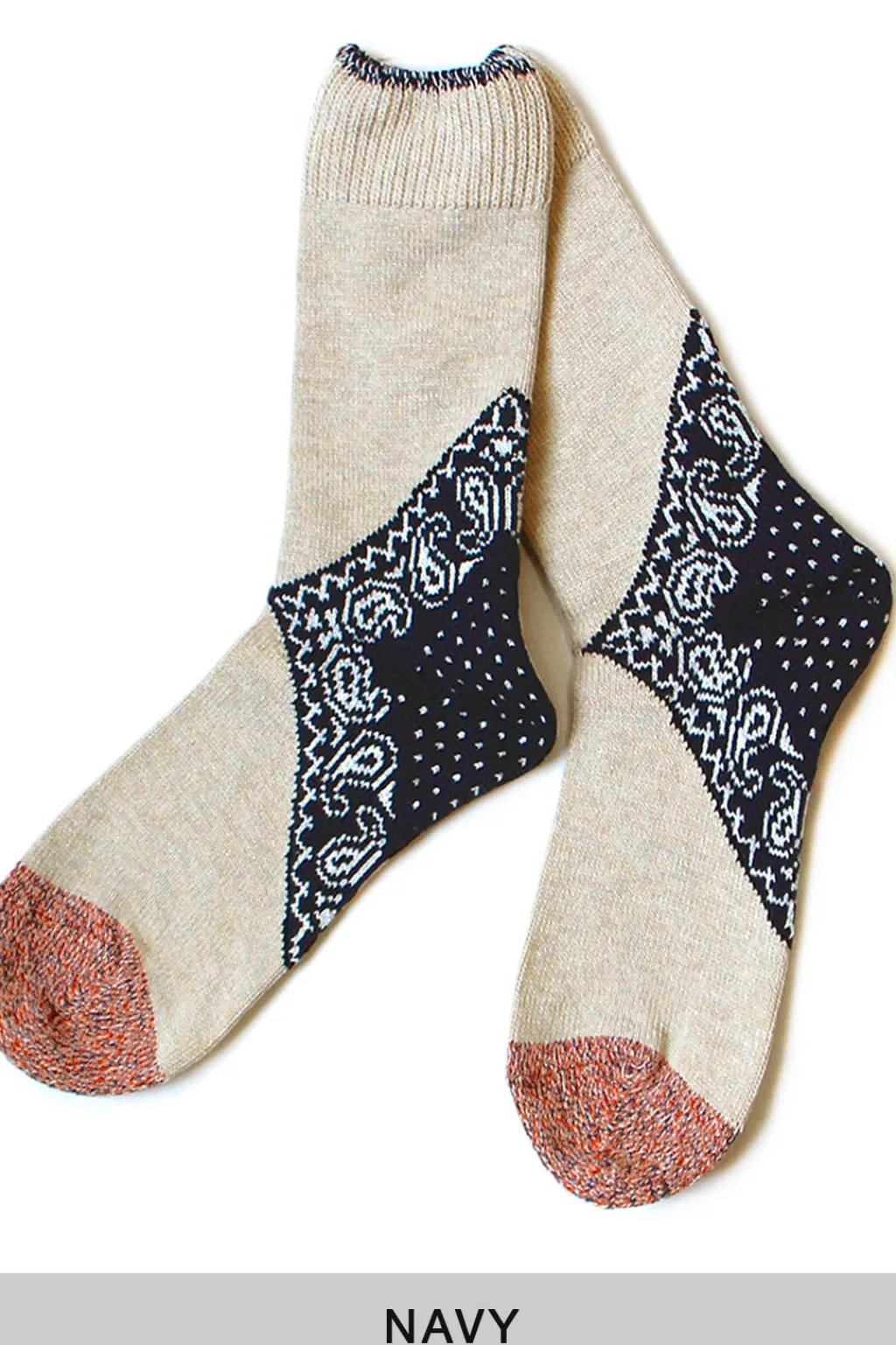 New Kapital 96 Yarns Heel Paisley Bandana Socks - 3 Colour Choices