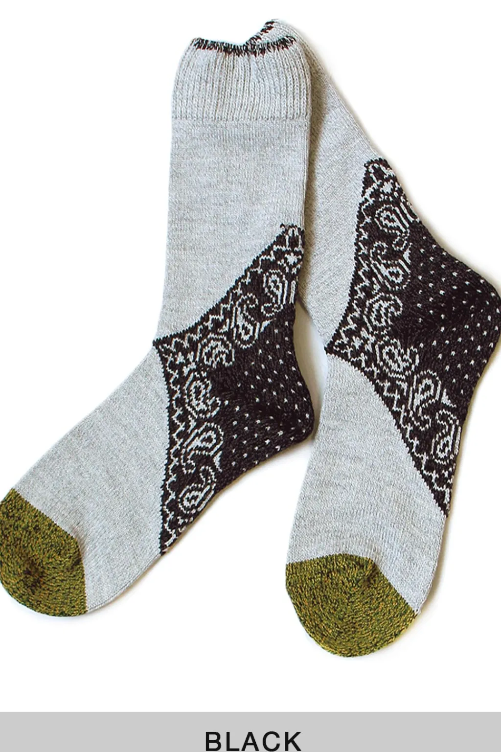 New Kapital 96 Yarns Heel Paisley Bandana Socks - 3 Colour Choices